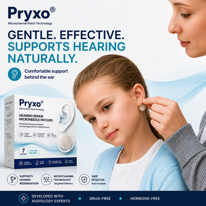 Pryxo® HEARING REPAIR MICRONEEDLE PATCHES ✅ Targets Hearing Loss, Tinnitus, Ear Infections, Balance Disorders, and Age-Related Ear Degeneration.